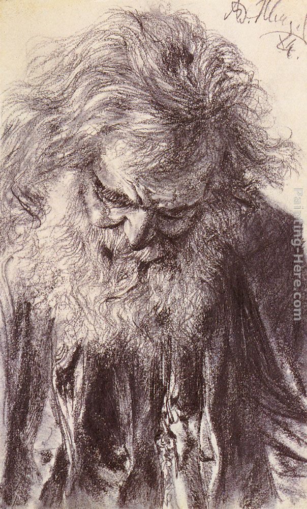 Adolph von Menzel Portrait of an Old Man
